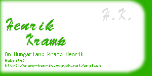 henrik kramp business card